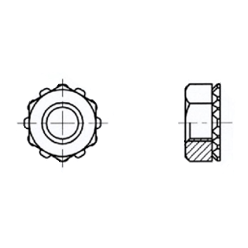 KEP NUT 10-24 UNC- SS, A2